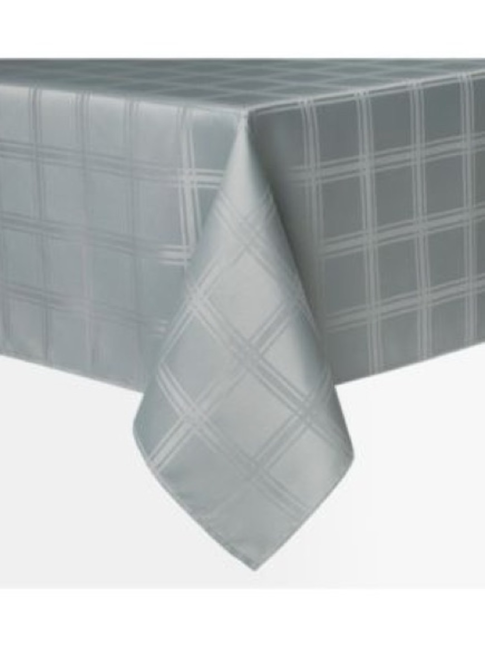 Classic Gray Plaid Tablecloth - Elegant Home Dining